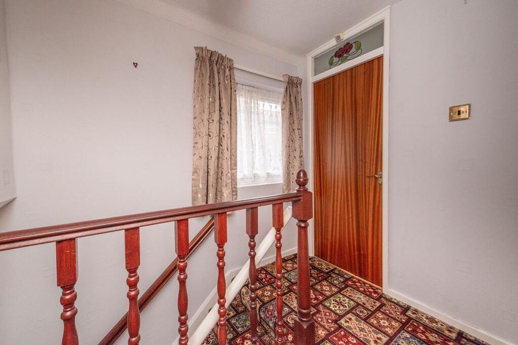 Entrance porch hallway and landing