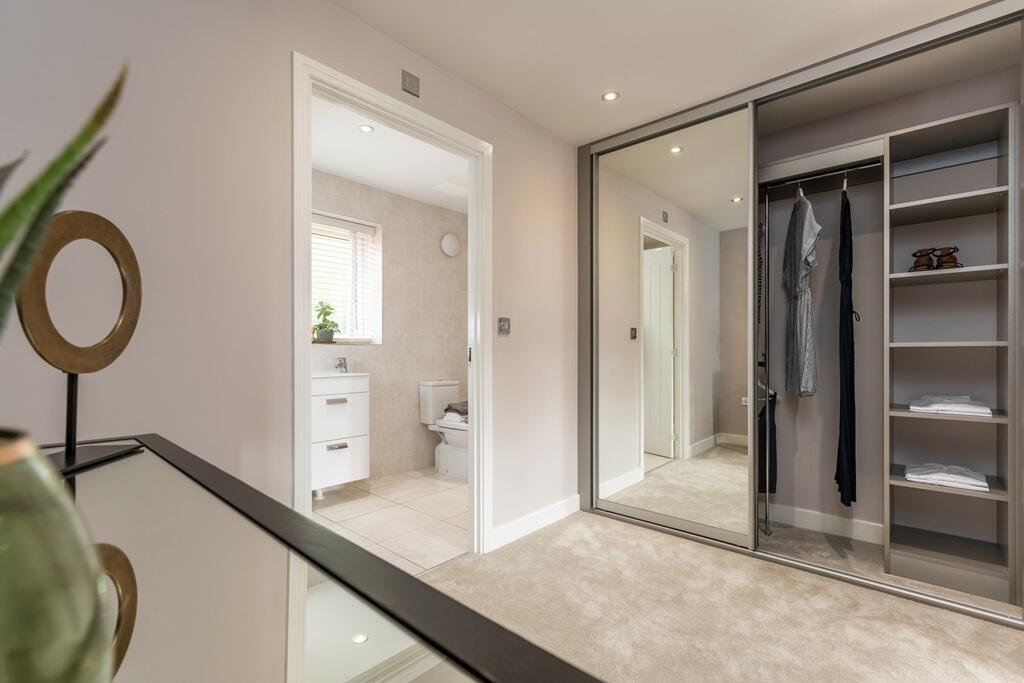 Dressing area with space for fitted wardrobes