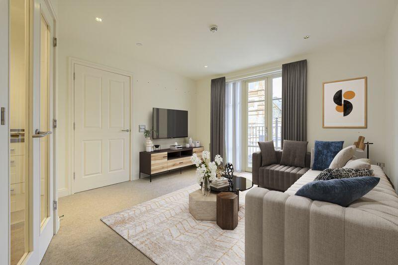 Living/dining room through to kitchen