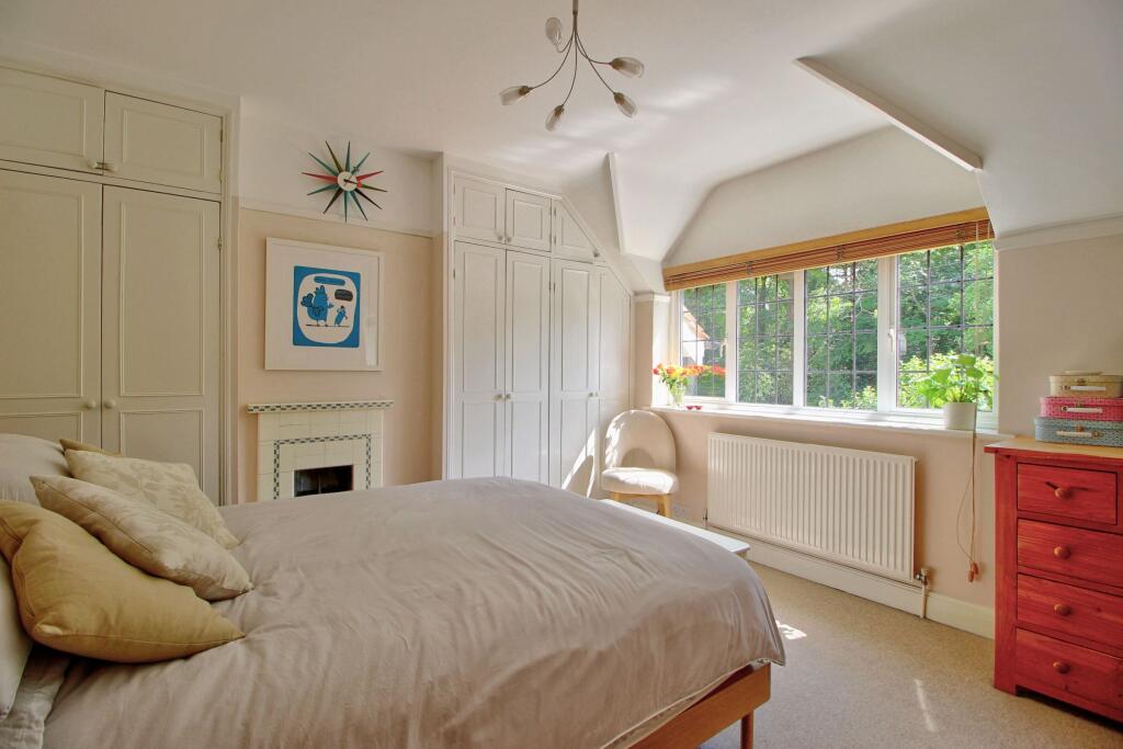 Master Bedroom with feature fireplace