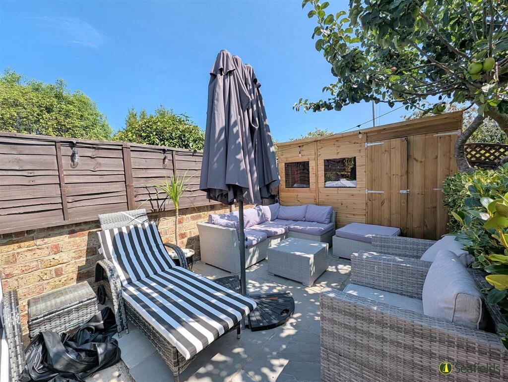 Secluded Patio with Shed