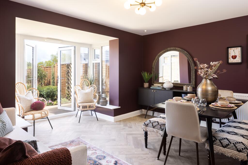 Kitchen with dining area in the Rockley 3 bedroom home