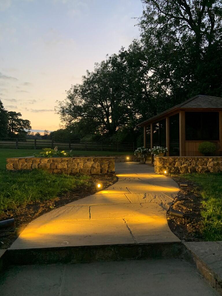Garden at night