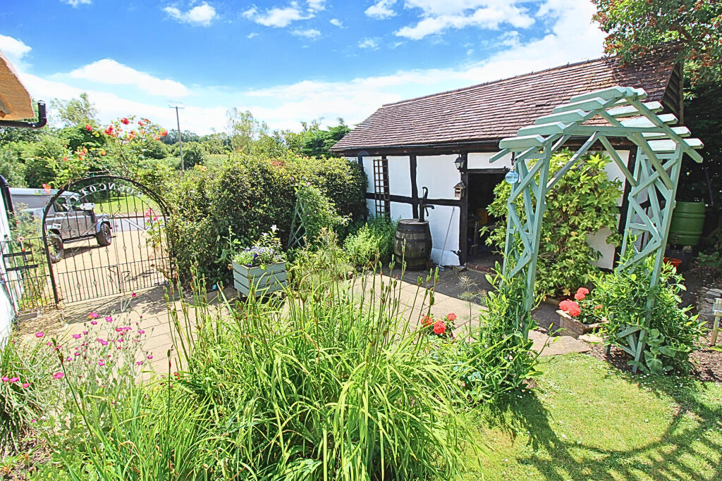 garden with the iron gate