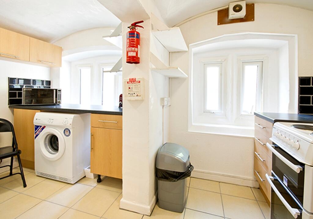 A bright and tidy kitchenette featuring modern ...