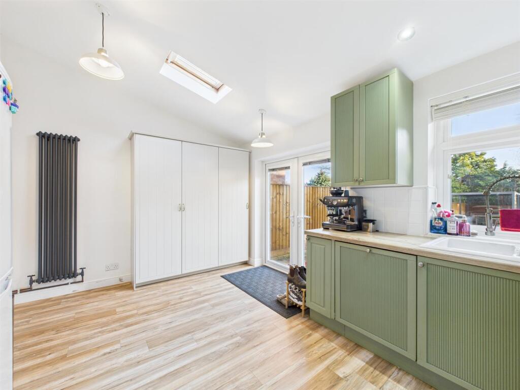 Kitchen with French Doors to Rear Garden