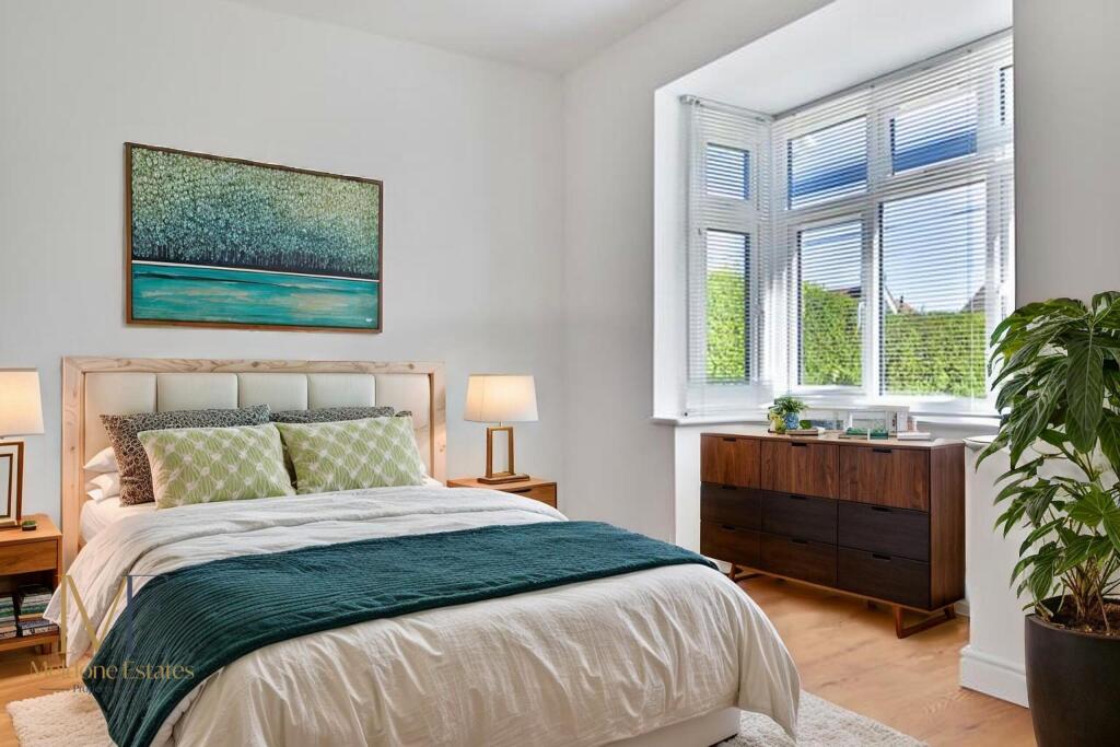 Staged bedroom