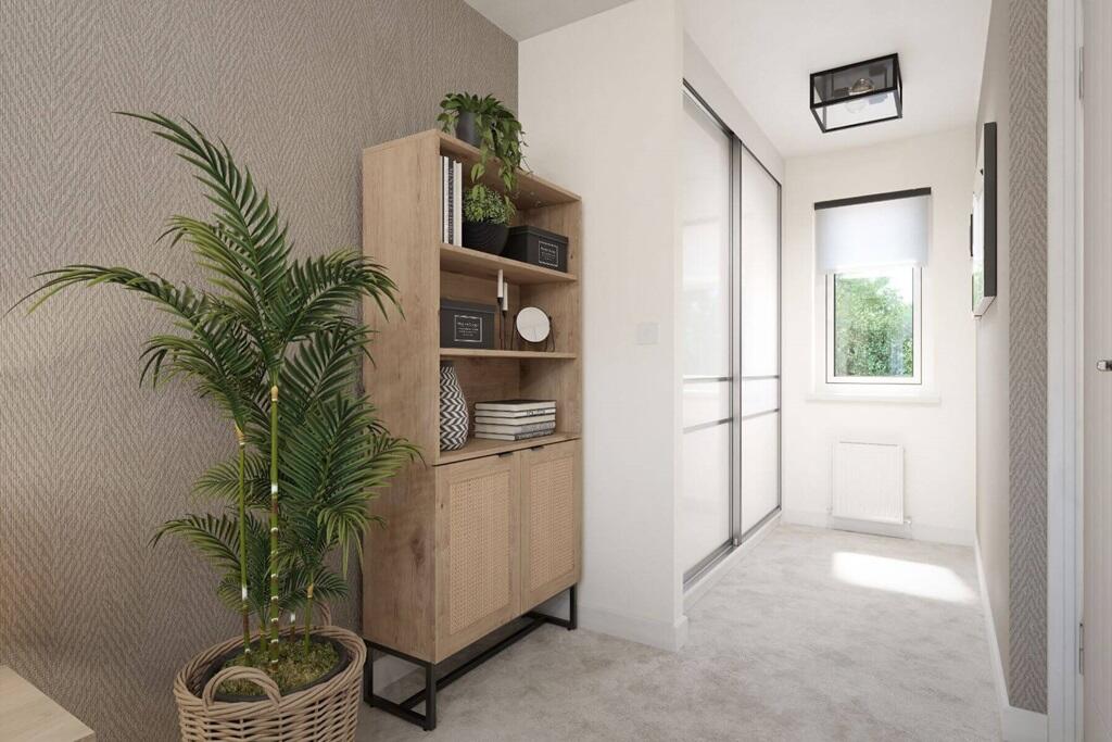 Dressing area to one end of the room