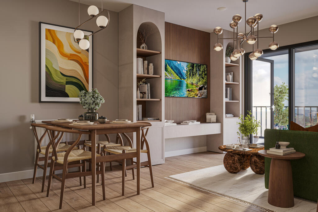 Dinning and Living Area - Bradbury Apartments