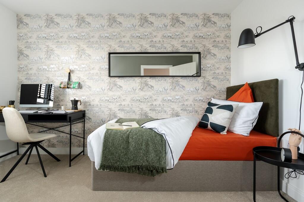 Third single bedroom also offers space to work from home