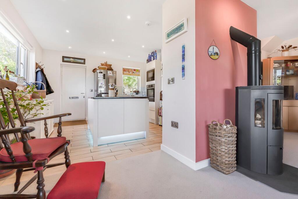 Living room into kitchen