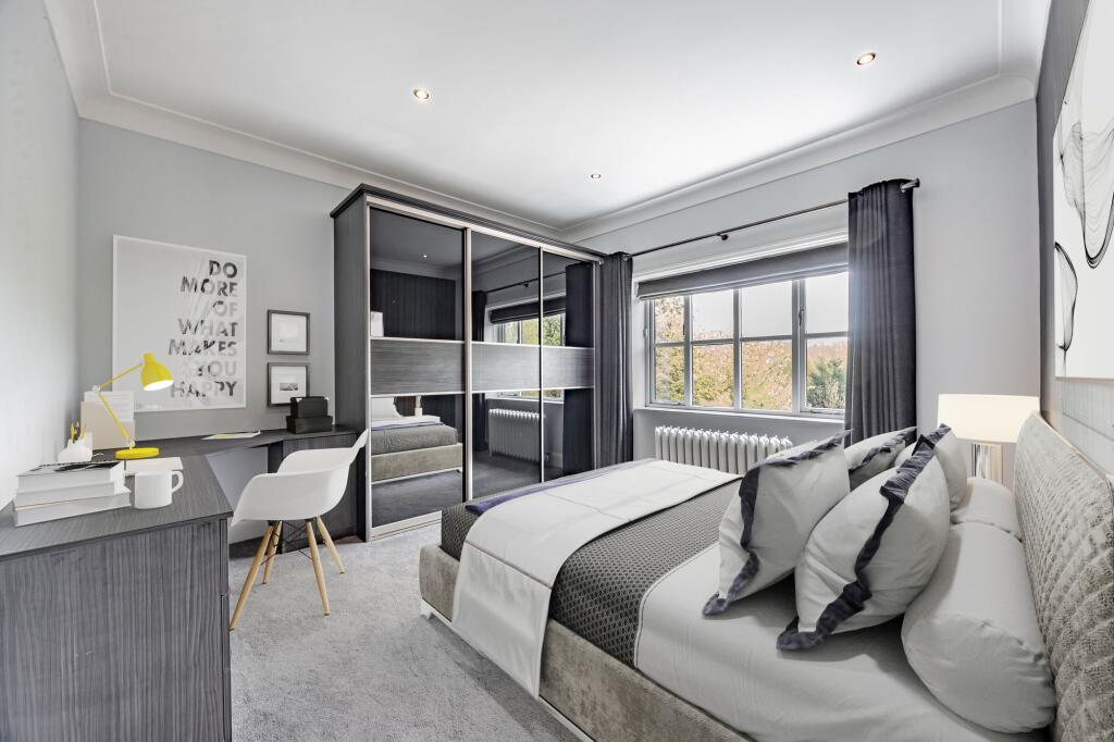 Virtually staged Bedroom Two