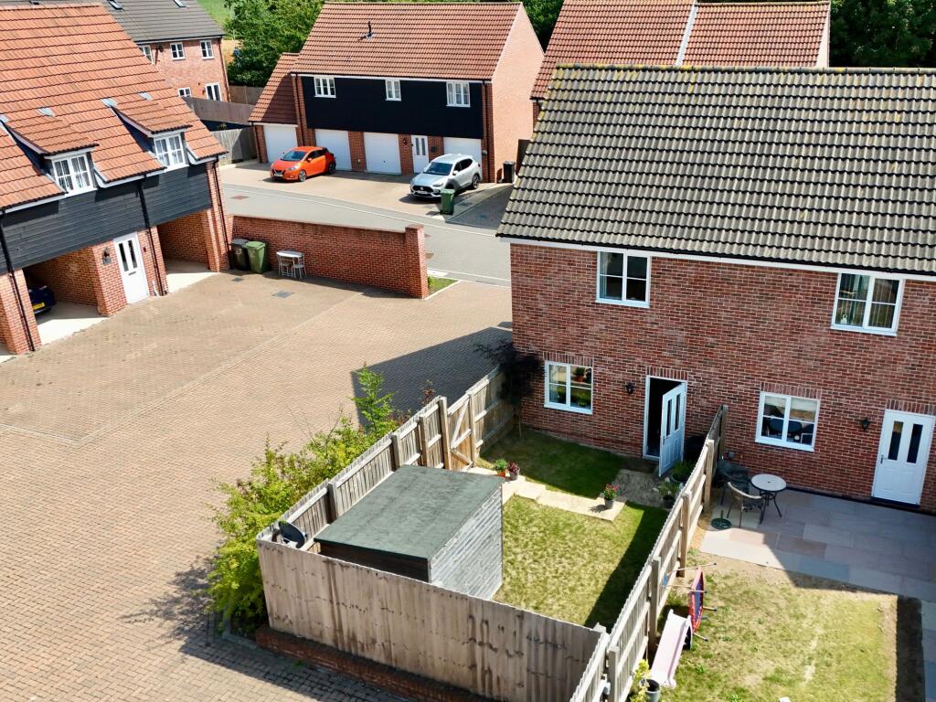 Rear garden and carport
