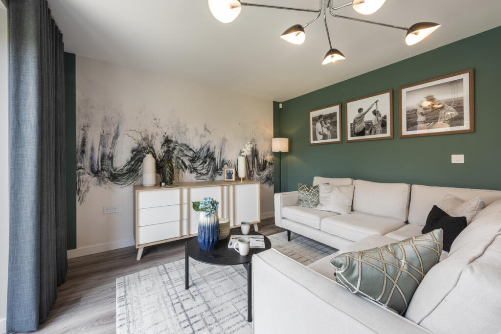 Indicative Living Room, Contemporary Modern Decoration