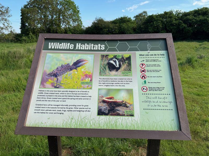 Wildlife Habitats sign