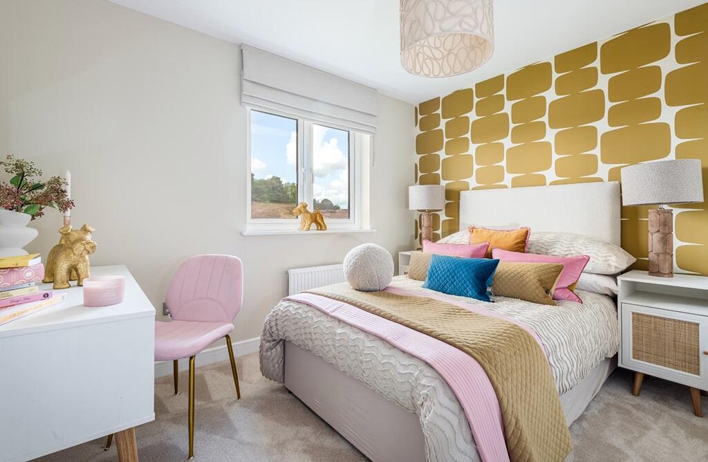 Overlooking the rear garden