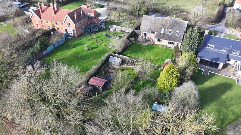 Overhead view of rear