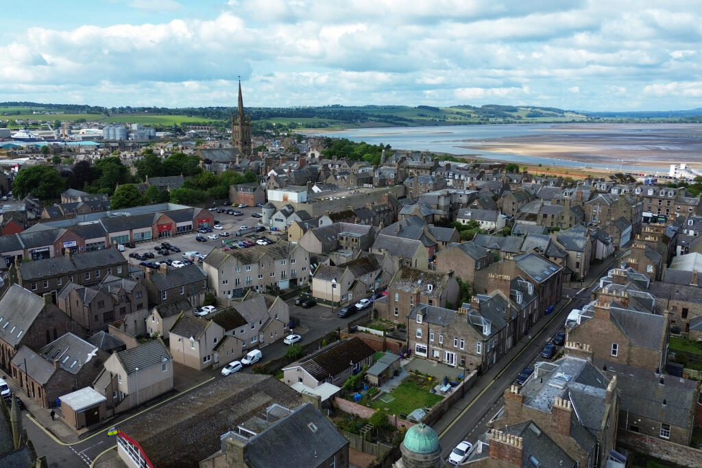 Aerial View of Montrose Steeple &amp; Basin