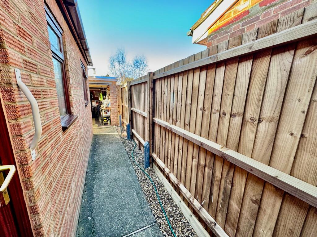 Side footpath leading to Garage &amp; Garden