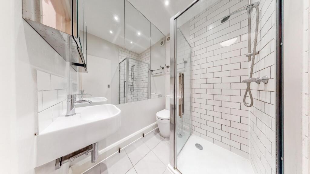 Modern bathroom with wet-room style shower