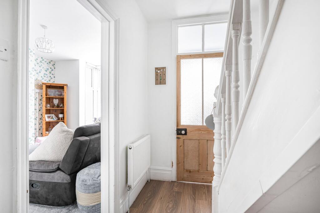 Entrance hall into living room