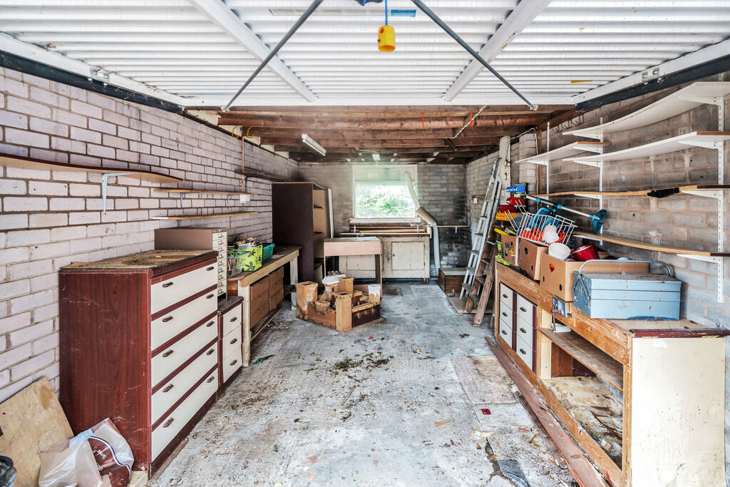 Inside the garage