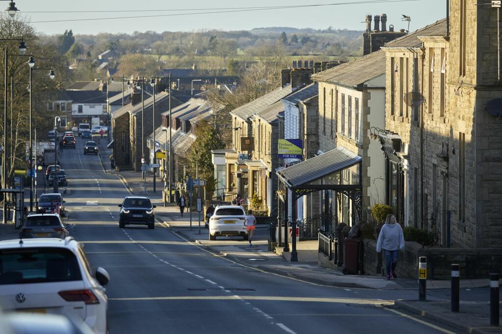Ribble Valley in Lancashire Longridge main high street Berry Lane