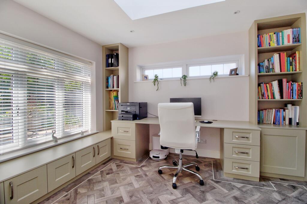 Study Fitted with Storage Nooks