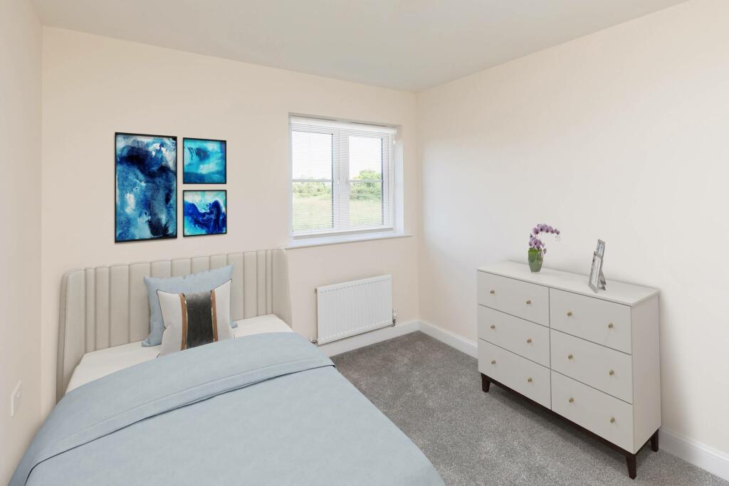 Whiteland Coast plot 89 Abergeldie Second bedroom with virtual furniture