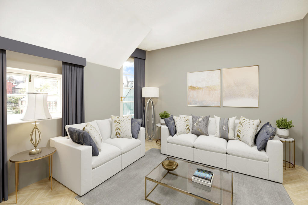 Virtually Staged Living Room