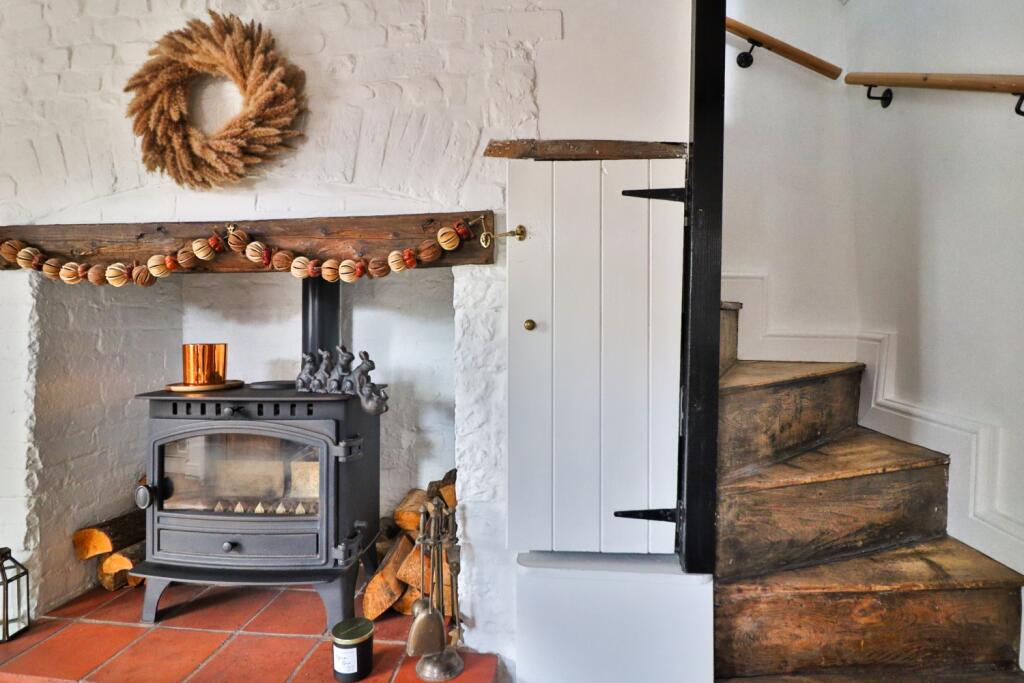 Close up of original fireplace