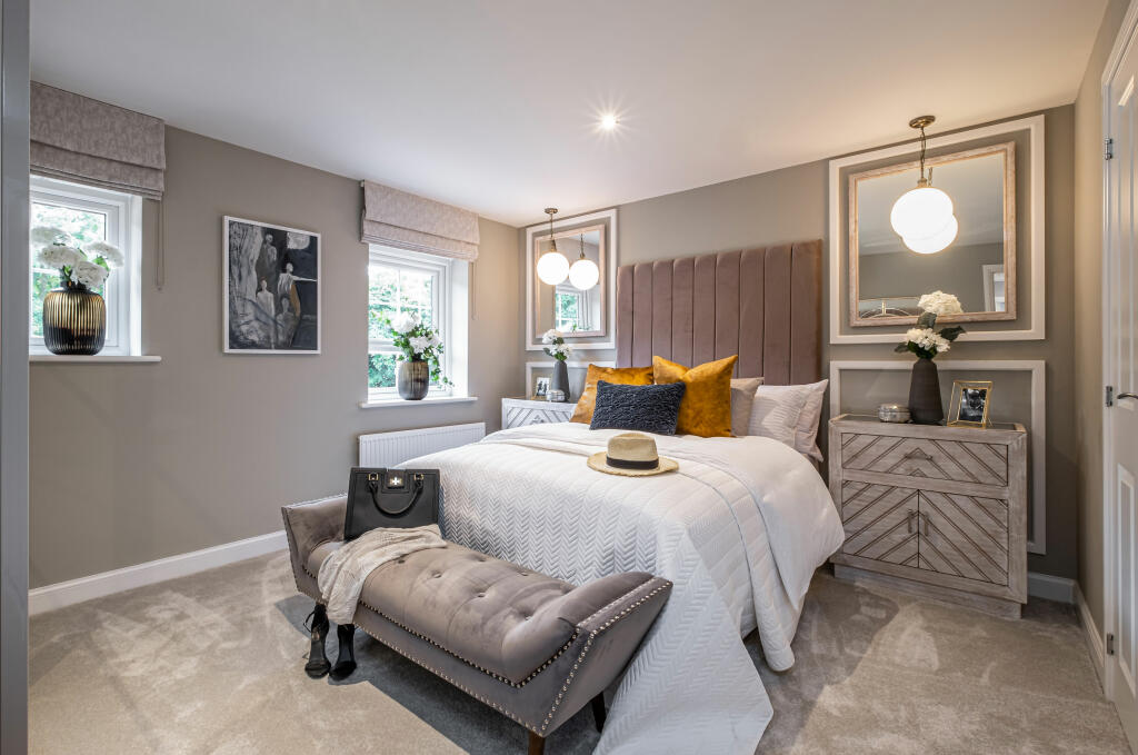 Interior view of bedroom 1 in our 4 bed Alnmouth home