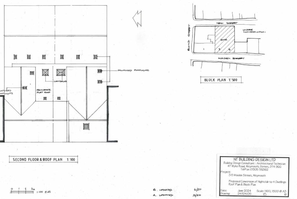 Proposed second floor and roof