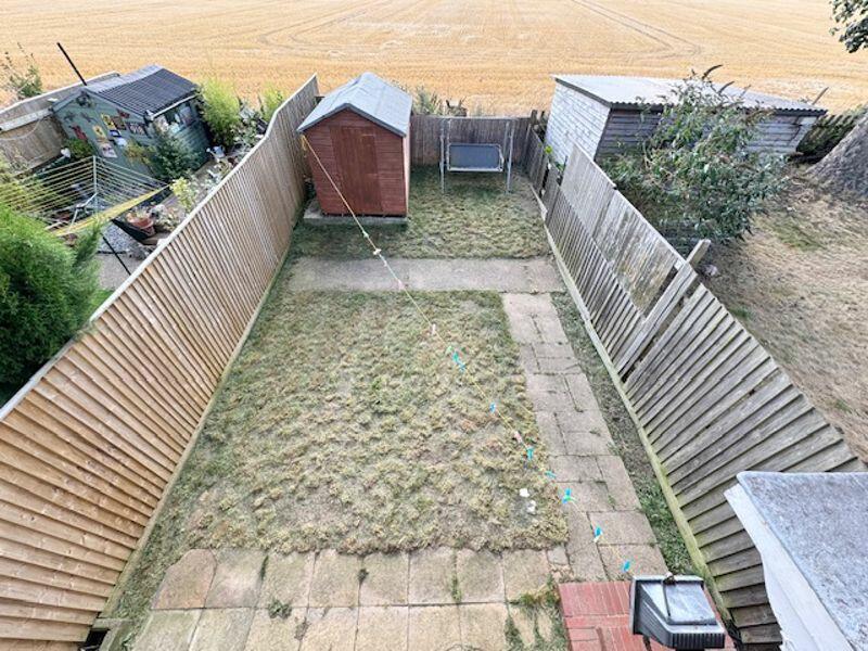 Rear garden elevated view