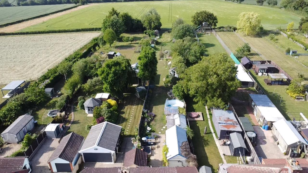 Garden Drone Shot