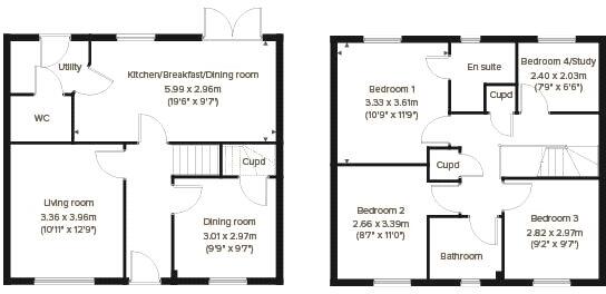 Plot 108, The Chedworth, Mill Gardens, Willand Road, Cullompton, Devon, EX15