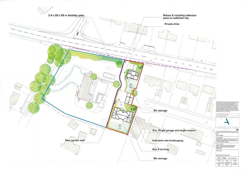 Plot site plan an...
