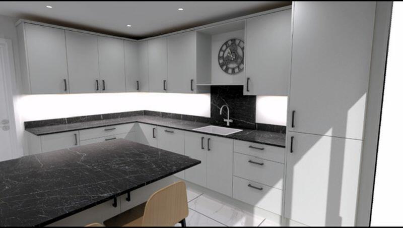 Kitchen breakfast CGI view 4