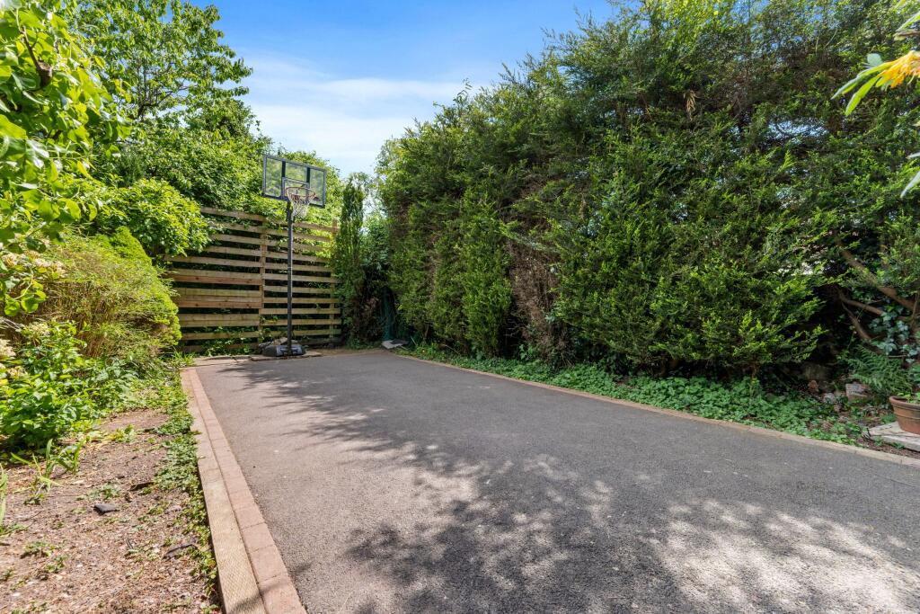 Rear Garden with Basketball Area