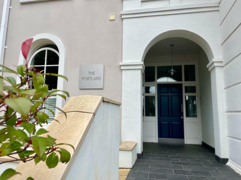 Grand entrance to the building