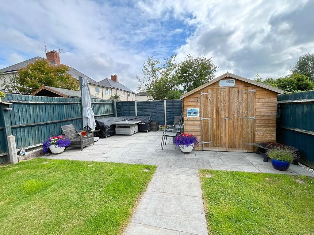 Rear patio area