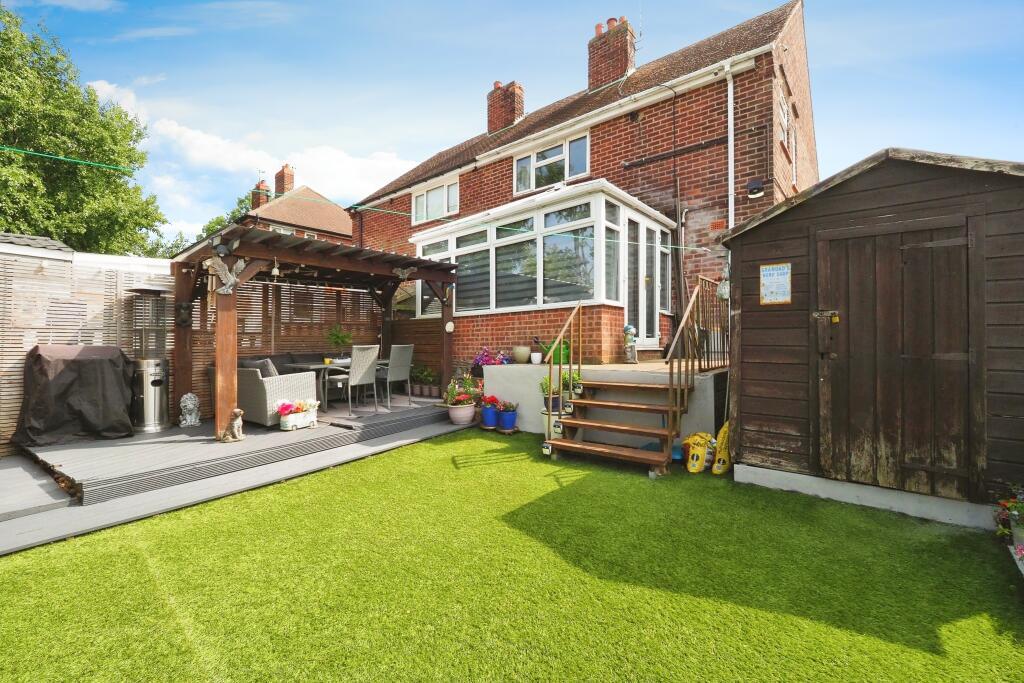 Rear shot showing the Great Seating Area and Deck