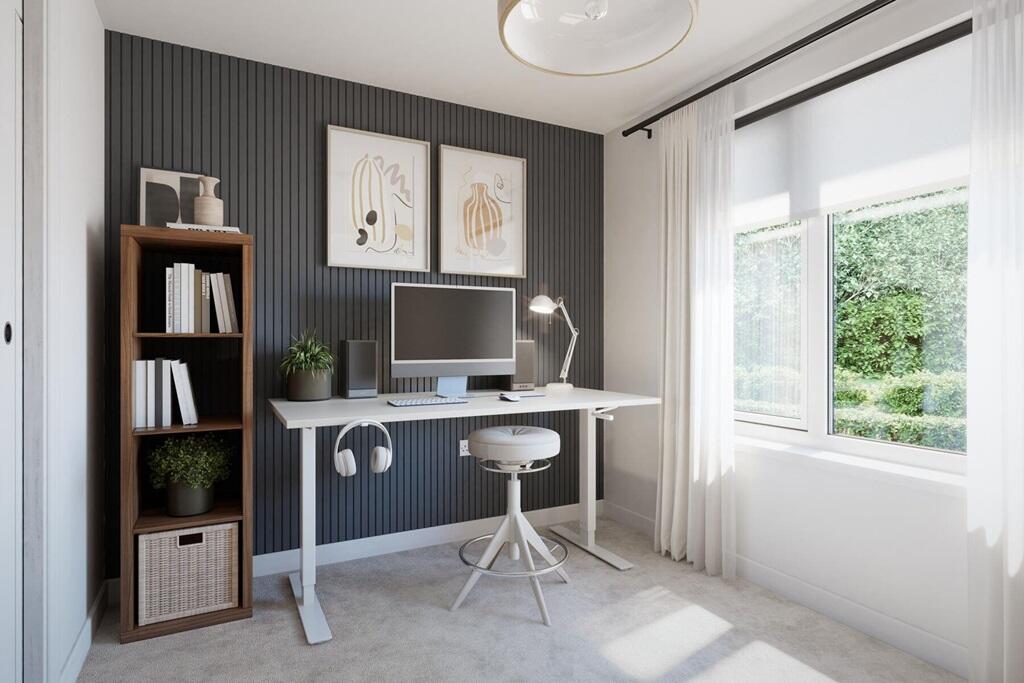 There's a dedicated study at the front of the home