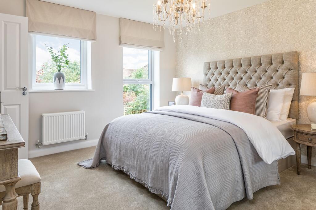 En suite main bedroom in the Radleigh 4 bedroom home