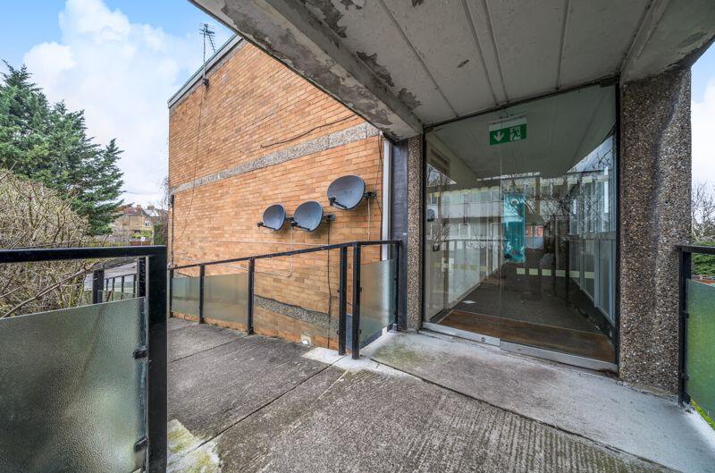 Entrance to the block