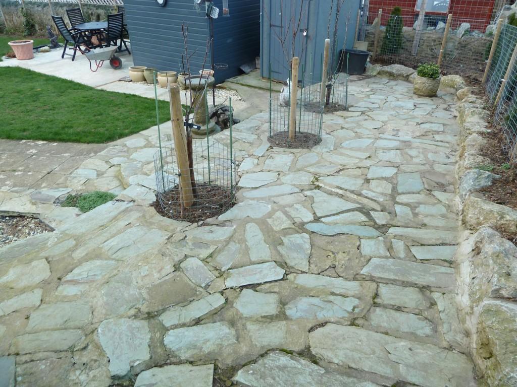 Crazy paved patio