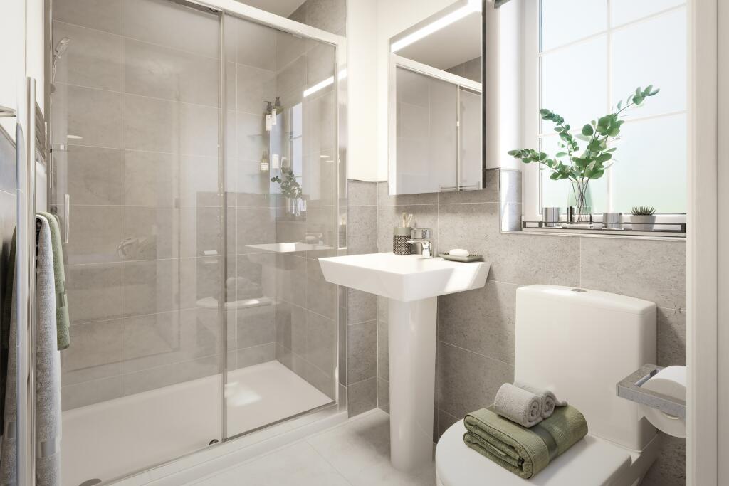 Internal view of the en suite in the four bedroom Ashington