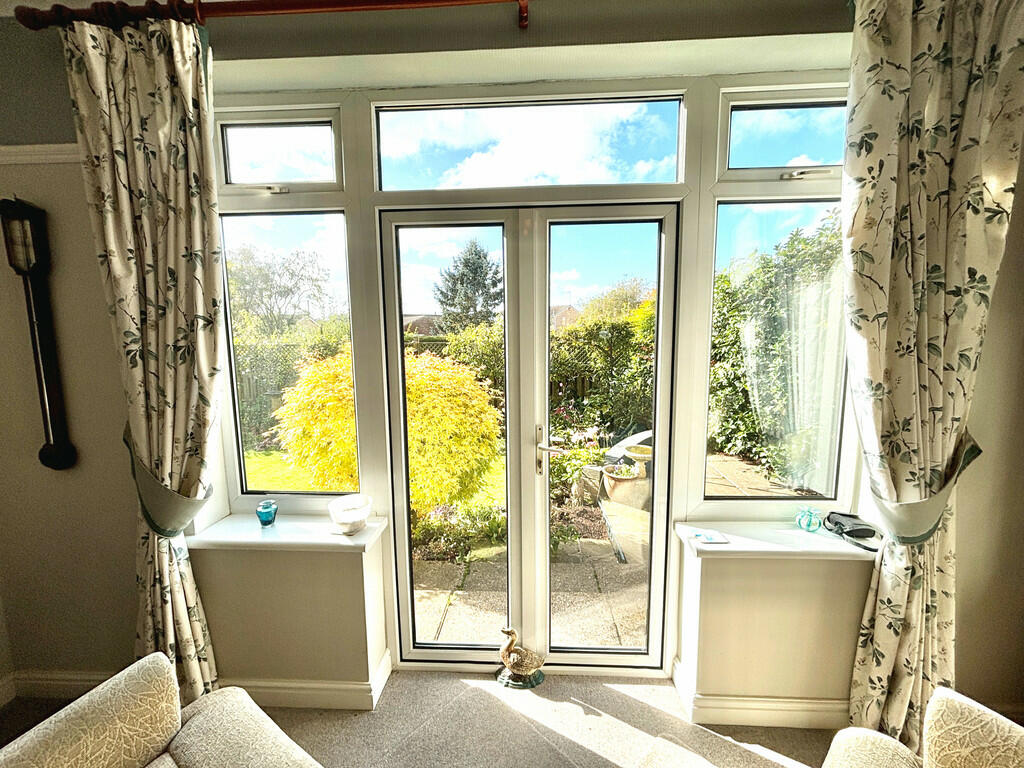 French doors open...