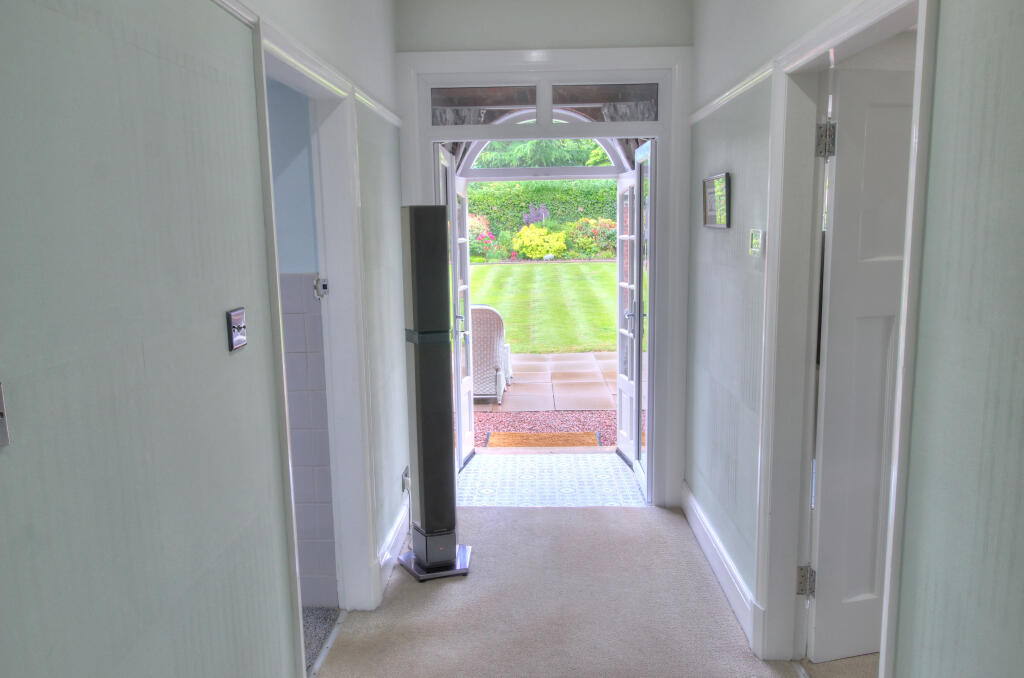 Double doors out to garden