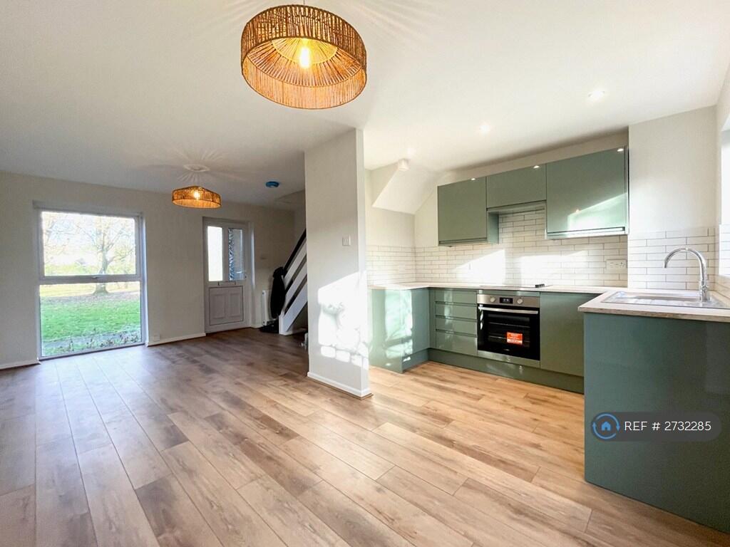 Open Plan Living Space With New Kitchen